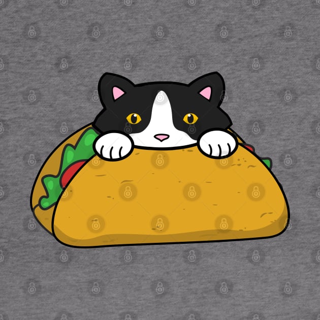 Happy Taco Tuesday, cute cat eating a taco by Purrfect